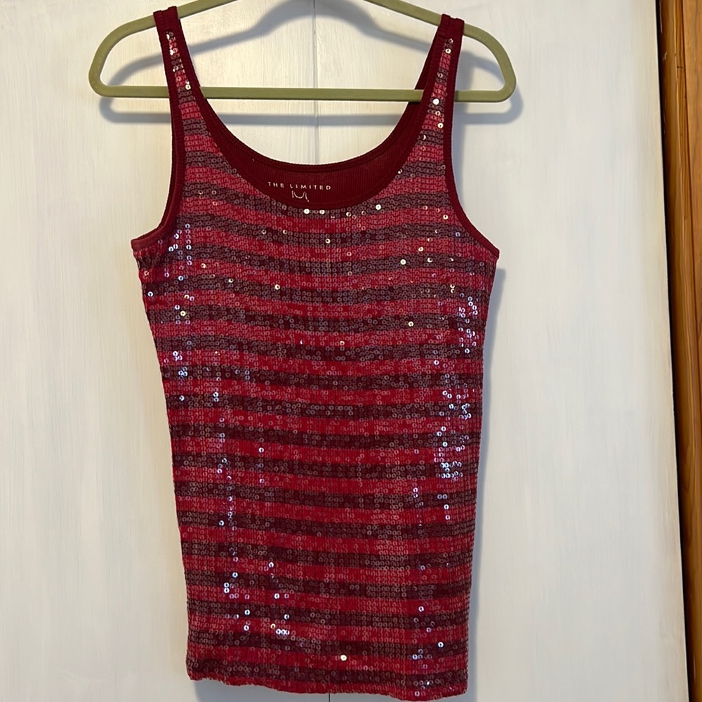 Limited sequin front tank tank size L
